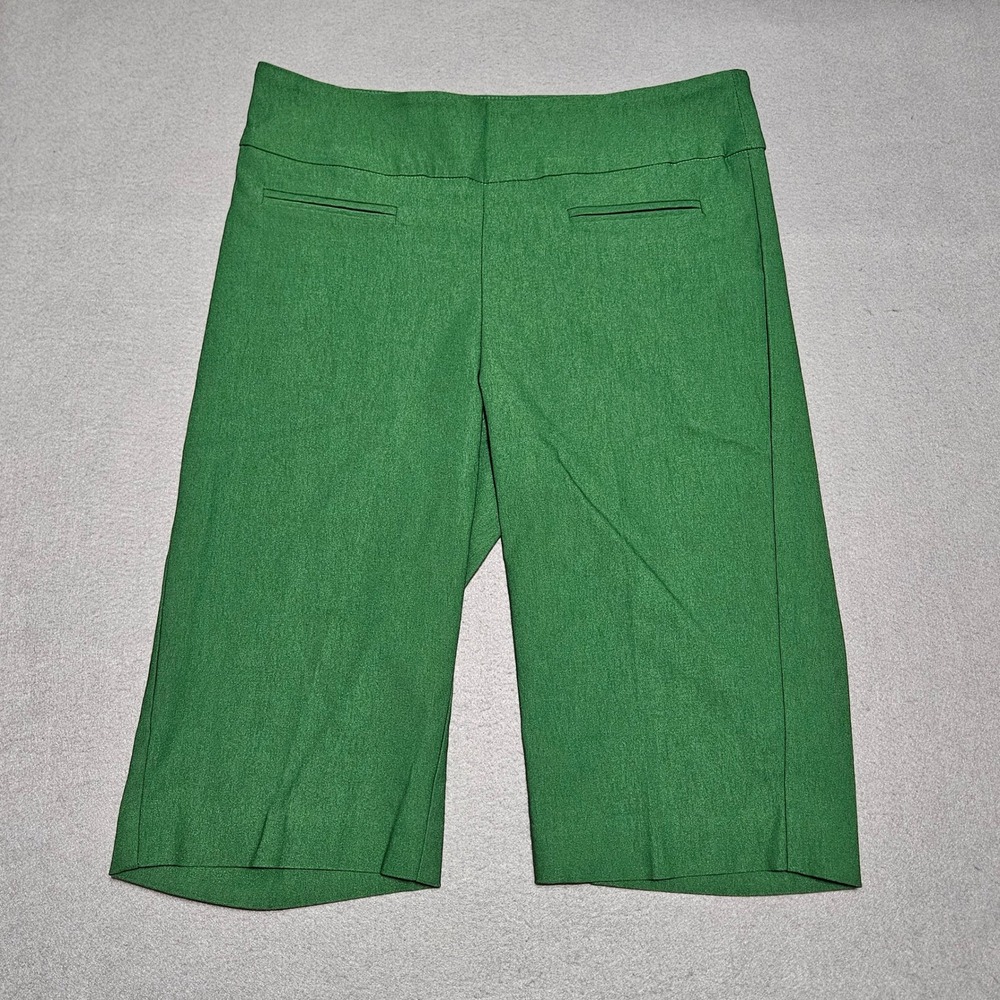 Rekucci Bermuda Shorts Womens Size 4 Green Pull On Comfort Stretch RE3002